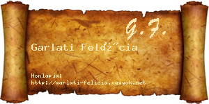Garlati Felícia névjegykártya